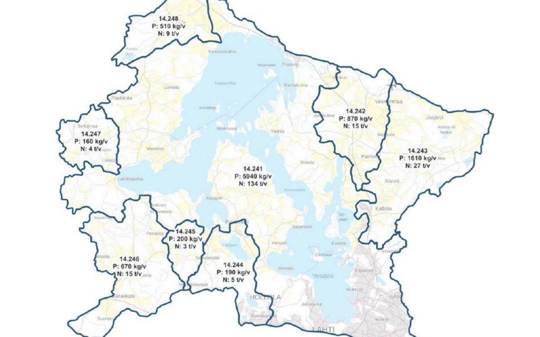 Vesijärveen tulevan ravinnekuormituksen arvio tarkentui