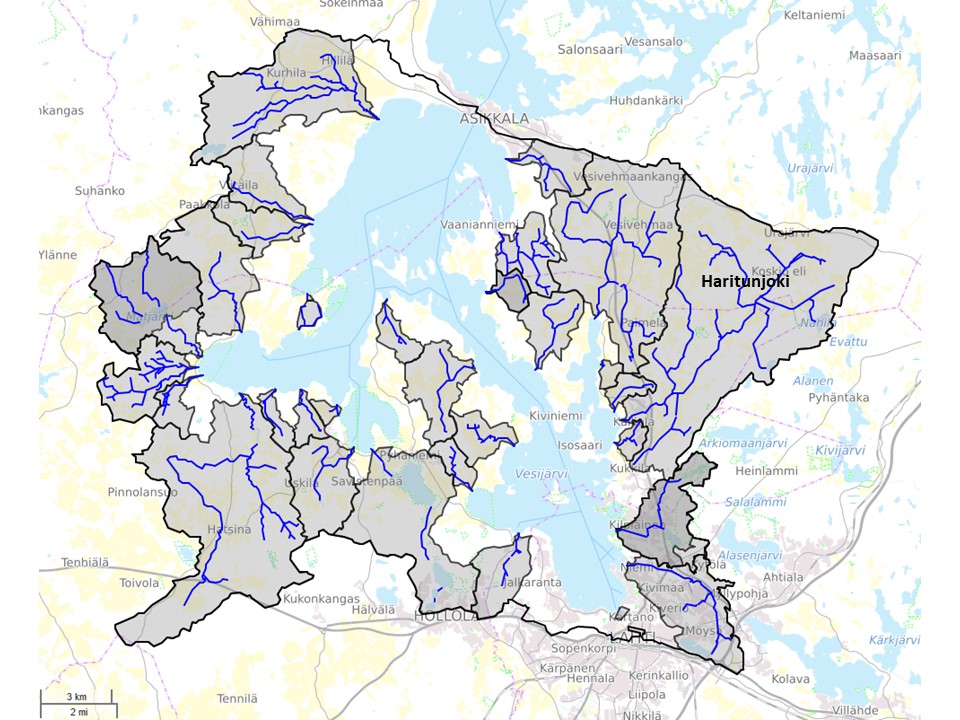 Haritunjoen valuma-alueella käynnistyy kokonaisvaltaisen  valuma-aluekunnostuksen suunnittelutyö - Vesijärvi